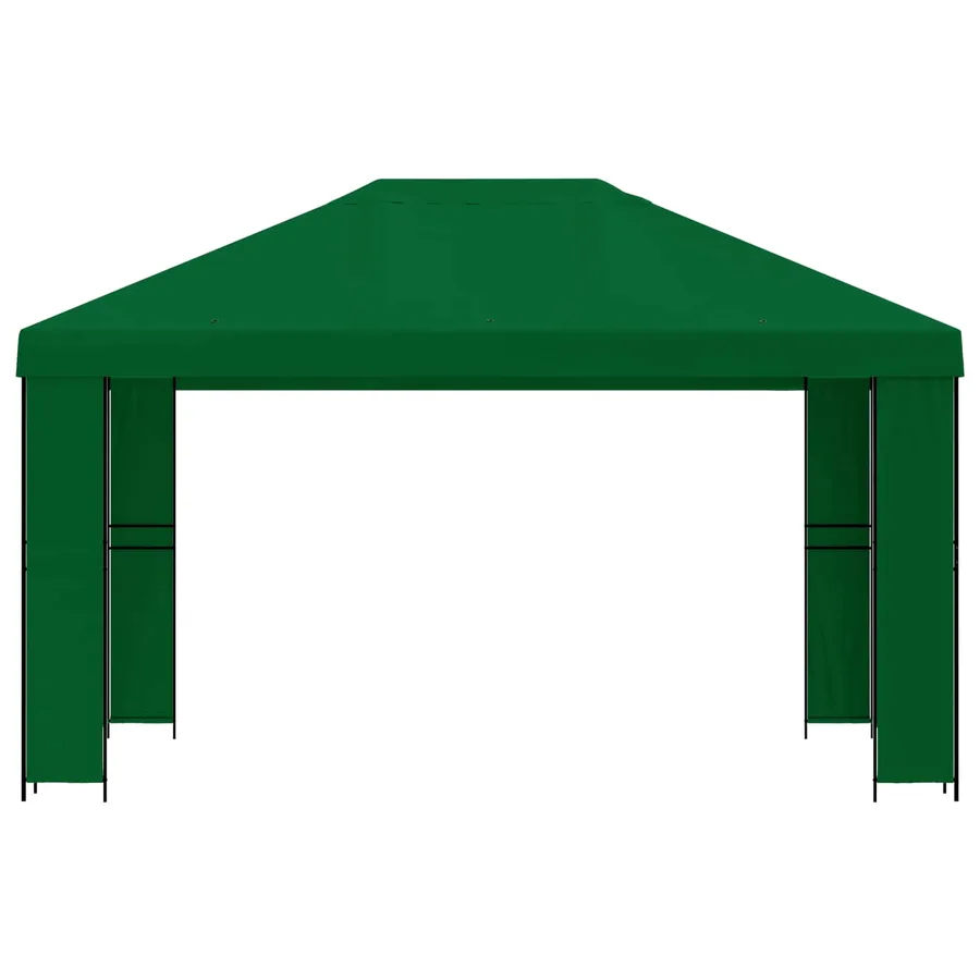 Pavillon 4 × 3 m Vert Polyester et Acier 190 gsm - 3