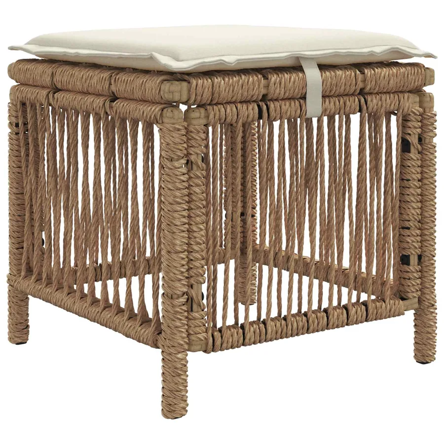 Ensemble de salle à manger pour jardin 4 pcs Beige et crème - 4