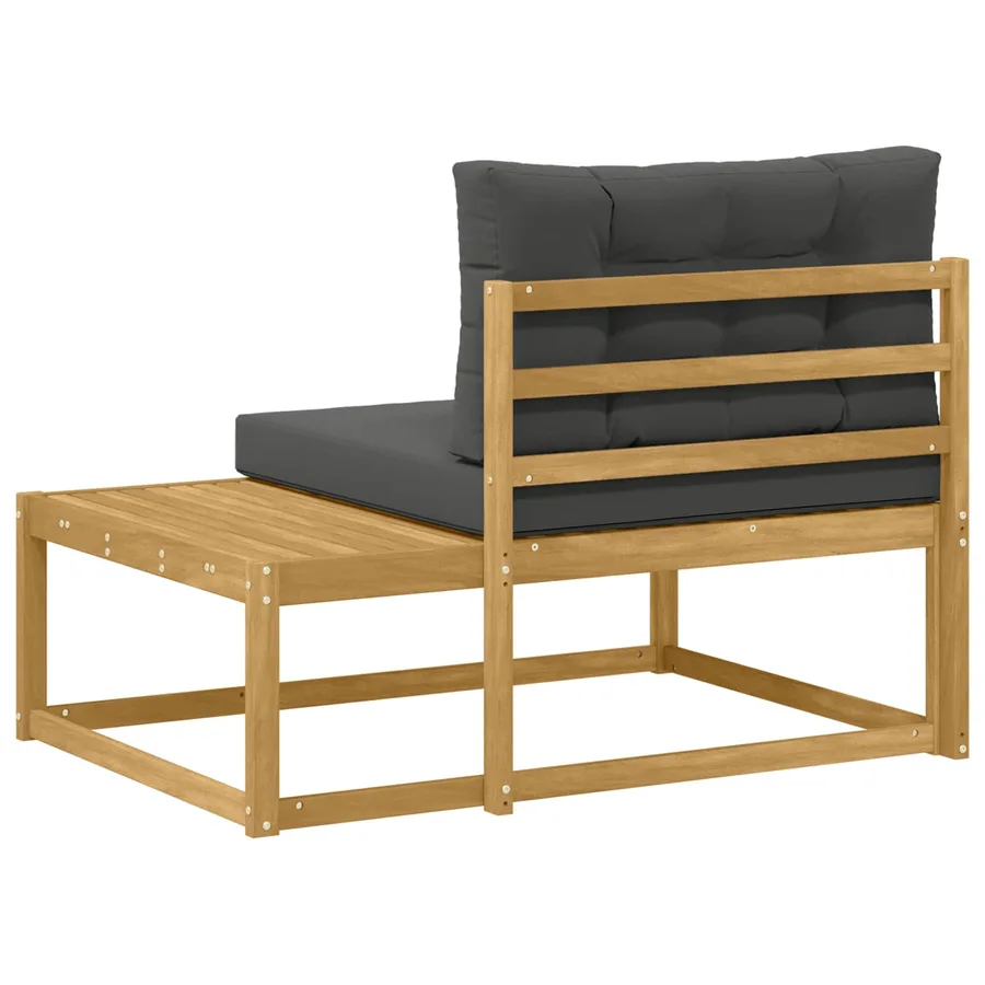 Canapé d'extérieur en bout Blanc 115 x 83 x 73 cm Polyester - 5
