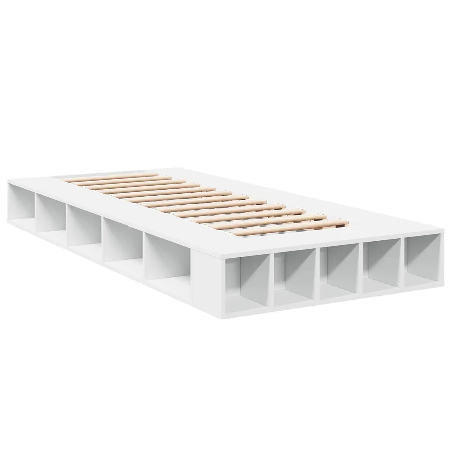 Cadre de lit avec rangement Blanc 80 x 200 cm Bois d'ingénierie - 3