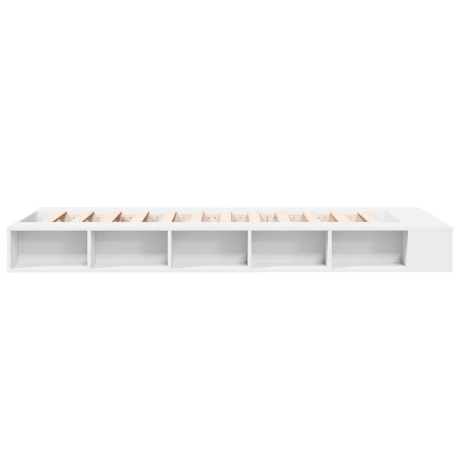 Cadre de lit avec rangement Blanc 80 x 200 cm Bois d'ingénierie - 5