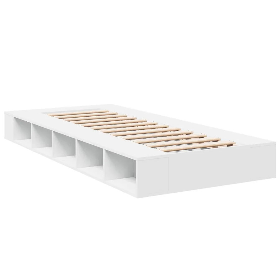 Cadre de lit avec rangement Blanc 80 x 200 cm Bois d'ingénierie - 6