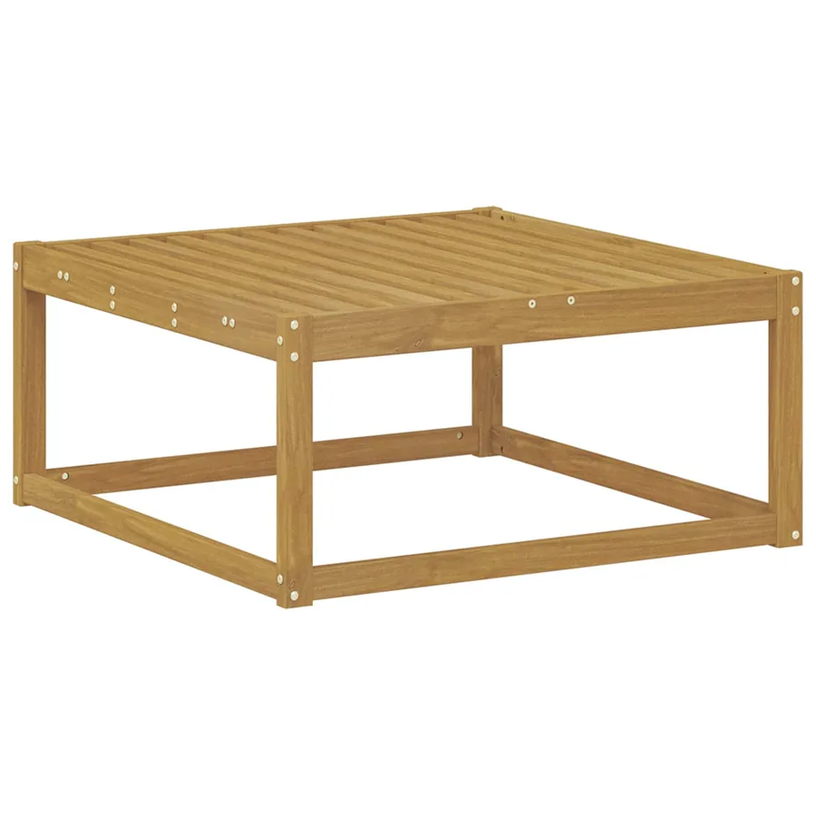 Pouf d'Extérieur Bois d'Acacia Massif Blanc 79 x 79 x 37 cm - 2