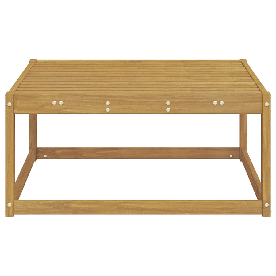 Pouf d'Extérieur Bois d'Acacia Massif Blanc 79 x 79 x 37 cm - 4