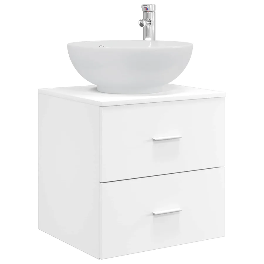 Vanité de lavabo mural Blanc 49,5 x 44,5 x 66,5 cm - 2