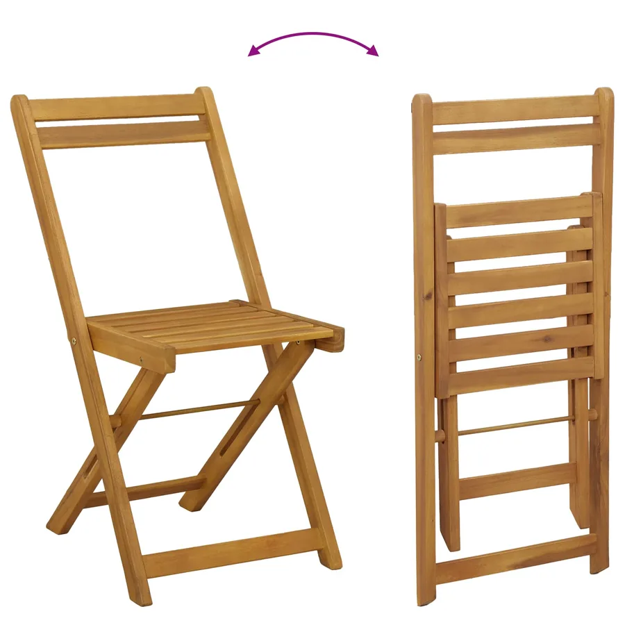 Chaises de bistrot d'extérieur 2 pcs Crème blanc - 11