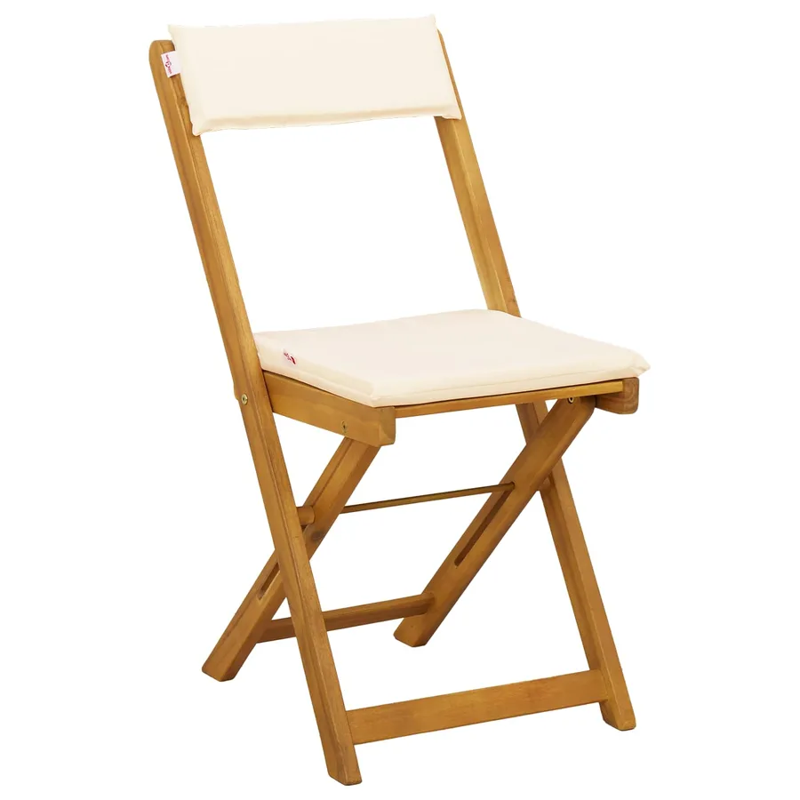 Chaises de bistrot d'extérieur 2 pcs Crème blanc - 4