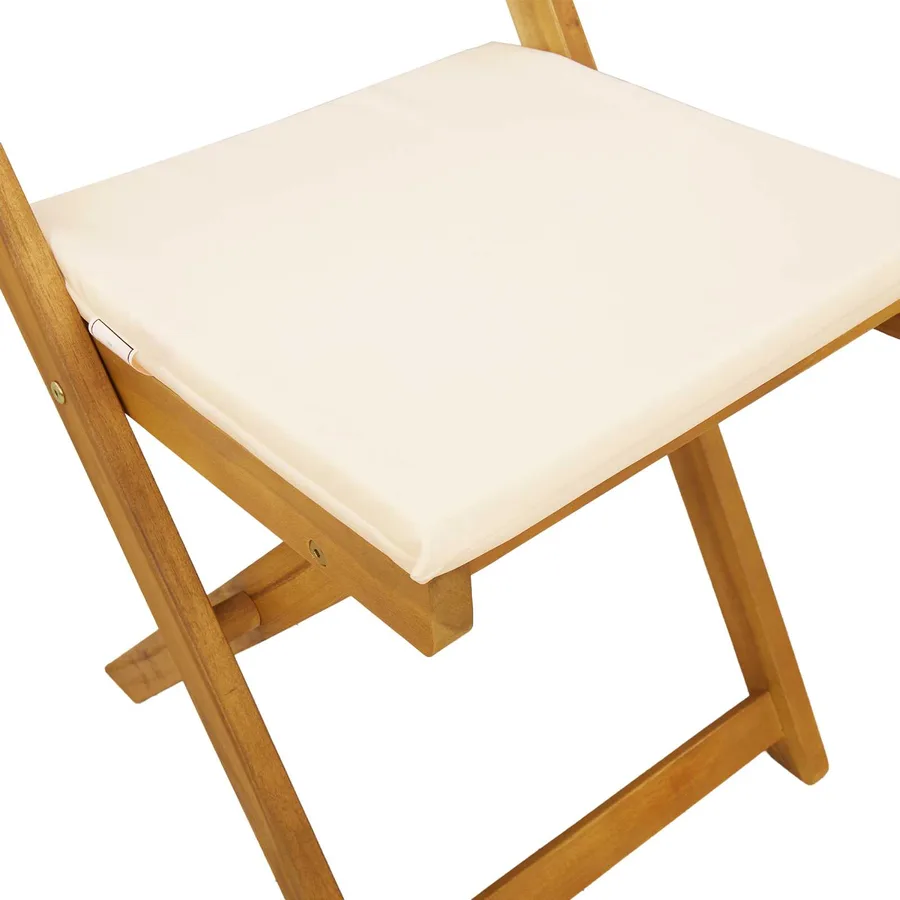 Chaises de bistrot d'extérieur 2 pcs Crème blanc - 8