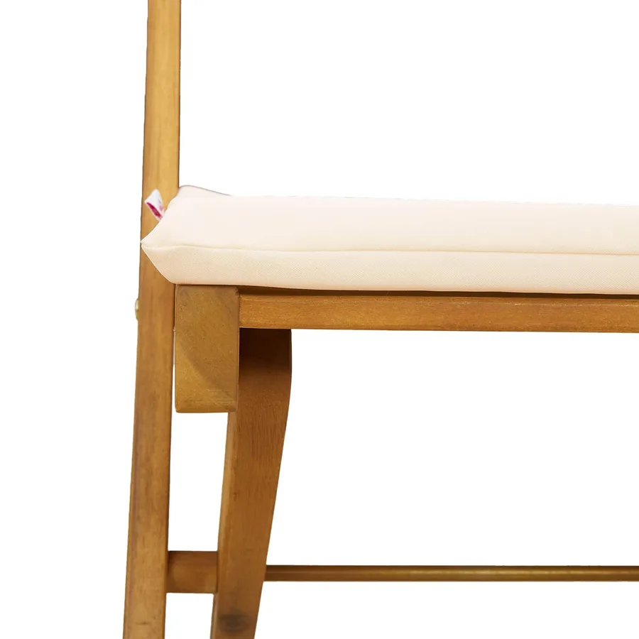 Chaises de bistrot d'extérieur 2 pcs Crème blanc - 9