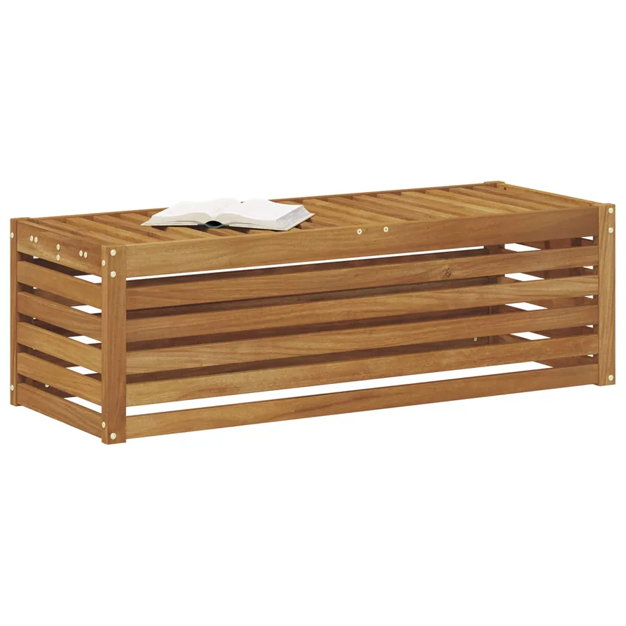 Banc de Jardin Naturel 115 x 43 x 37 cm Bois d'Acacia Massif - 3