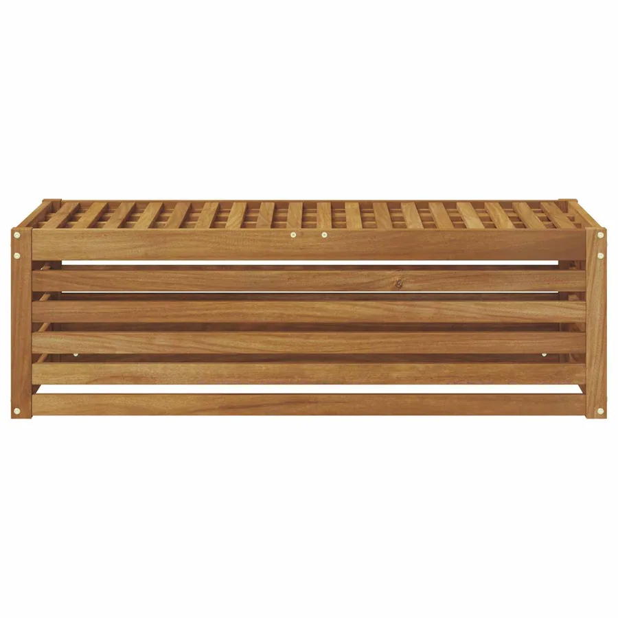 Banc de Jardin Naturel 115 x 43 x 37 cm Bois d'Acacia Massif - 4