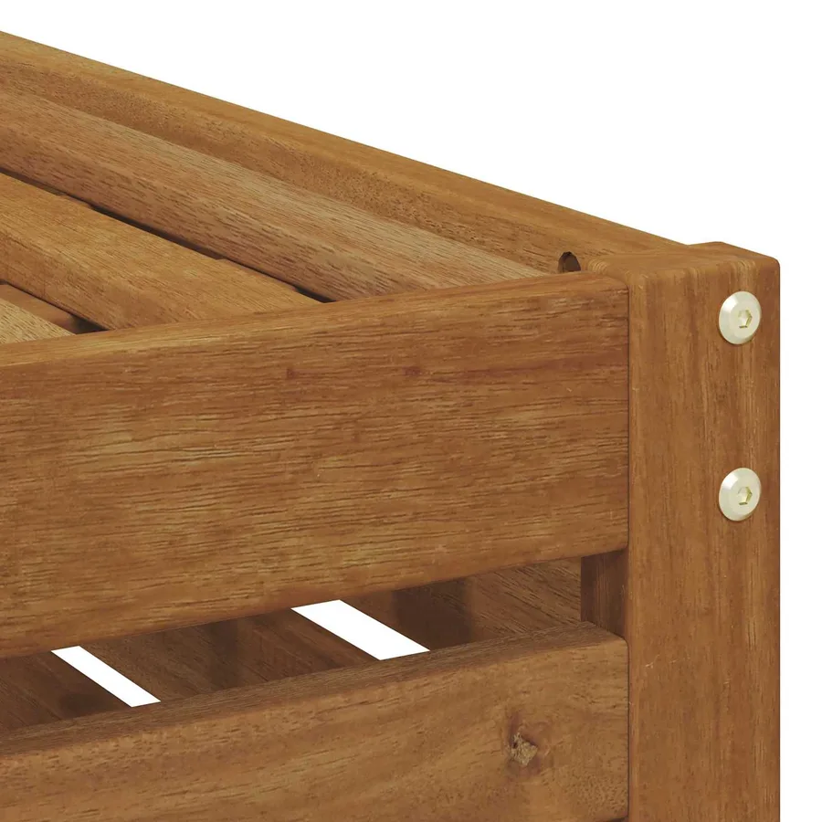 Banc de Jardin Naturel 115 x 43 x 37 cm Bois d'Acacia Massif - 7