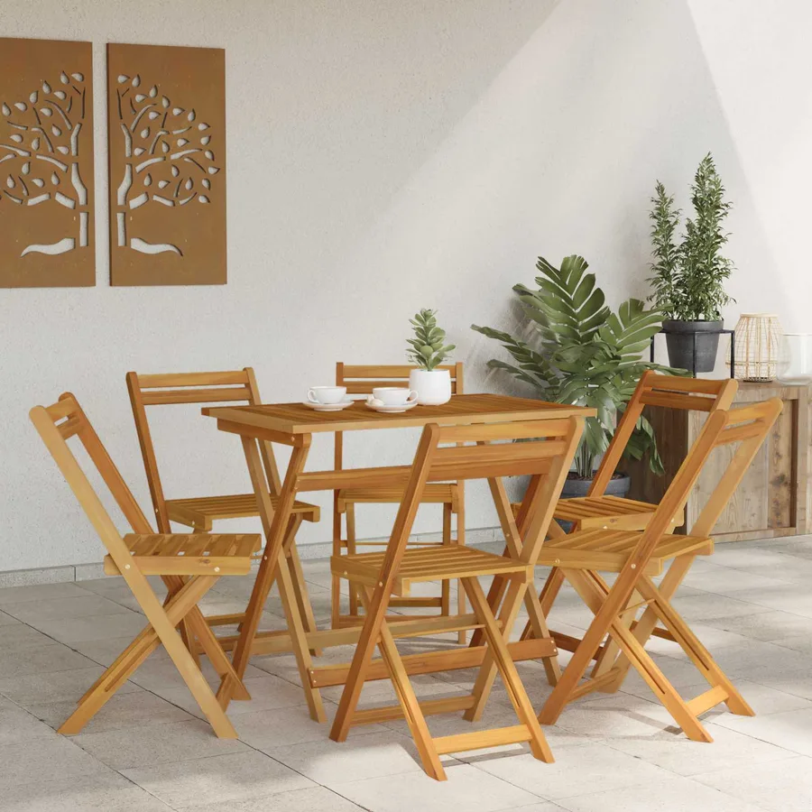 Chaises de bistrot d'extérieur 6 pcs Crème blanc - 15