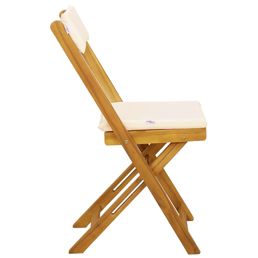 Chaises de bistrot d'extérieur 6 pcs Crème blanc - 7