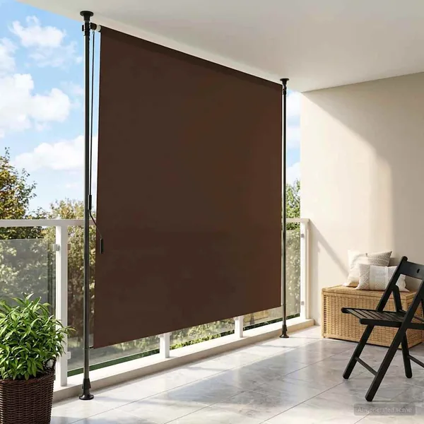 Store Roulant Extérieur Marron 150 x 270 cm