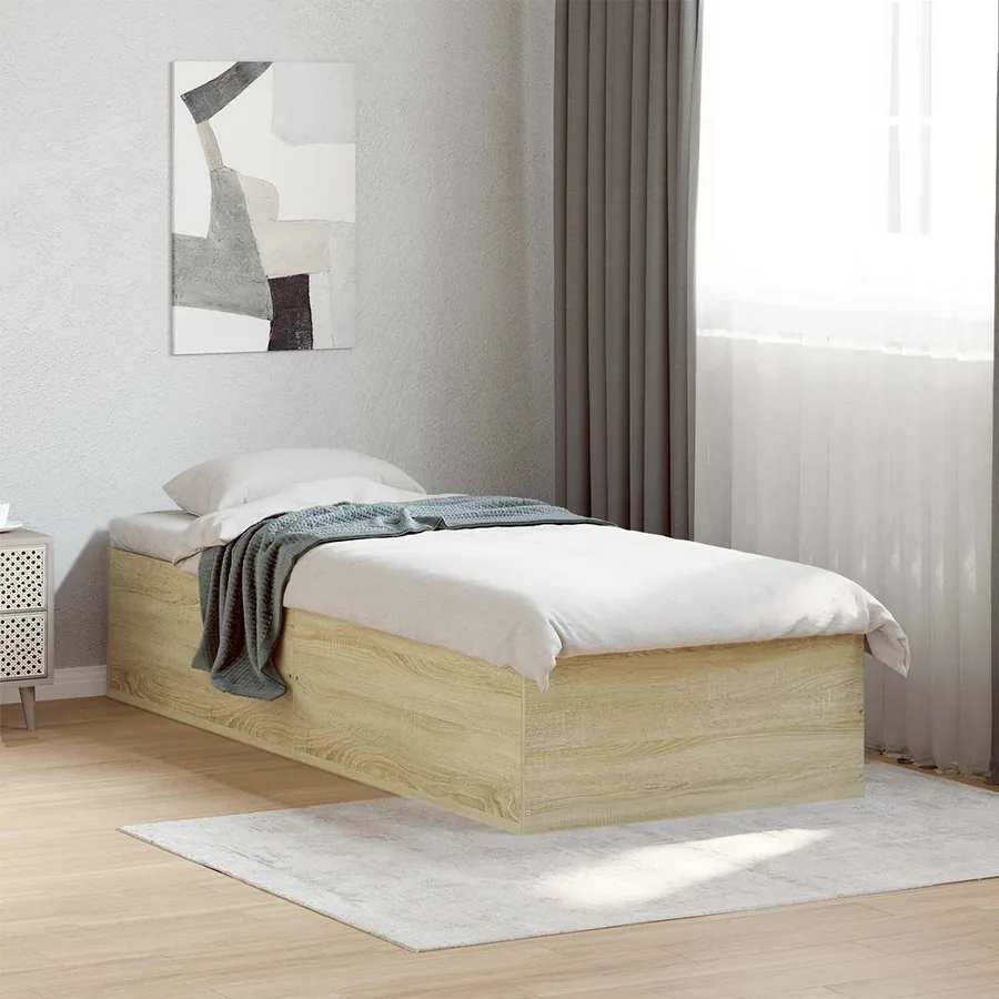 Cadre de lit au sol Chêne Sonoma 80 x 200 cm Bois d'ingénierie