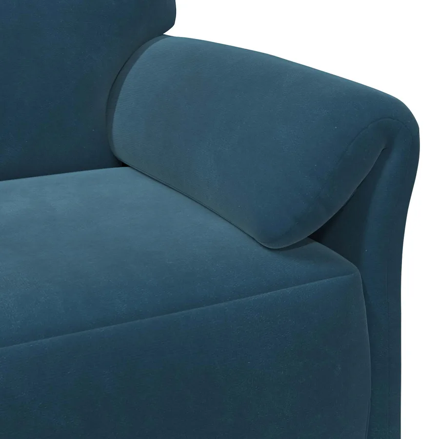 Sofa 2 places Bleu 158 x 83 x 95 cm Velours - 6
