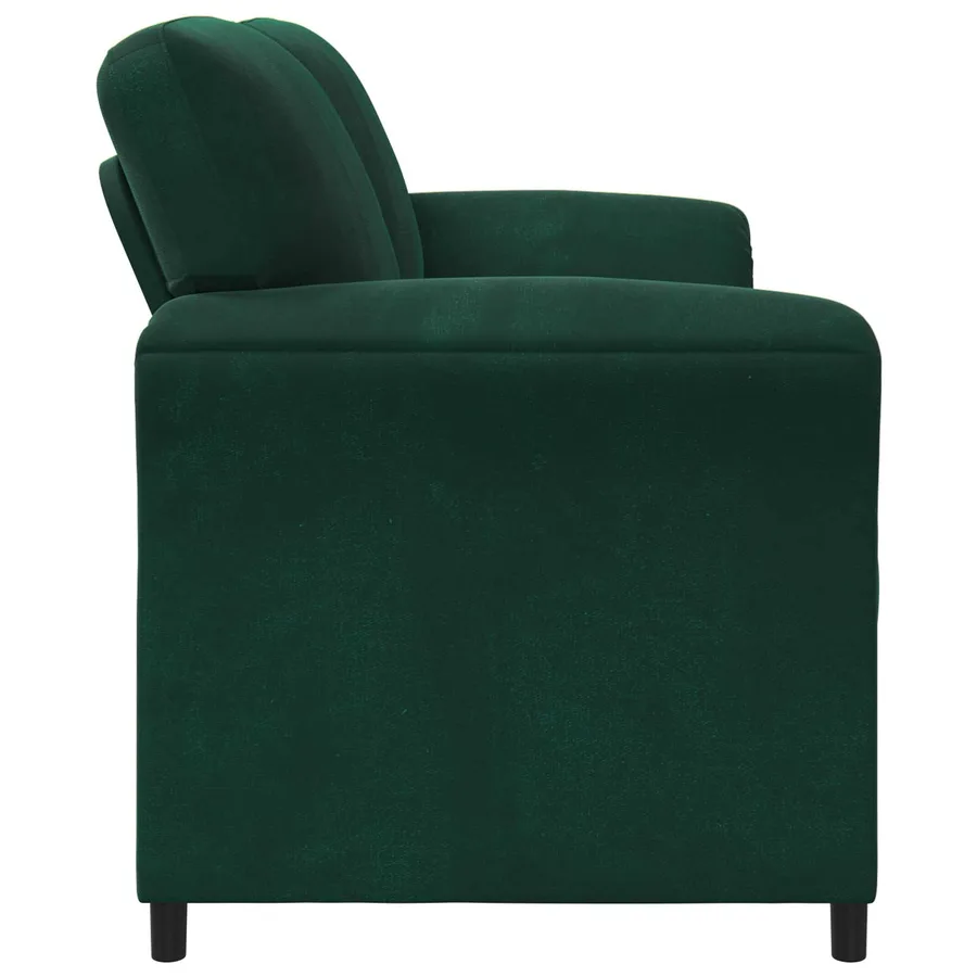 Sofa 2 places Vert foncé 158 x 83 x 95 cm Velours - 4