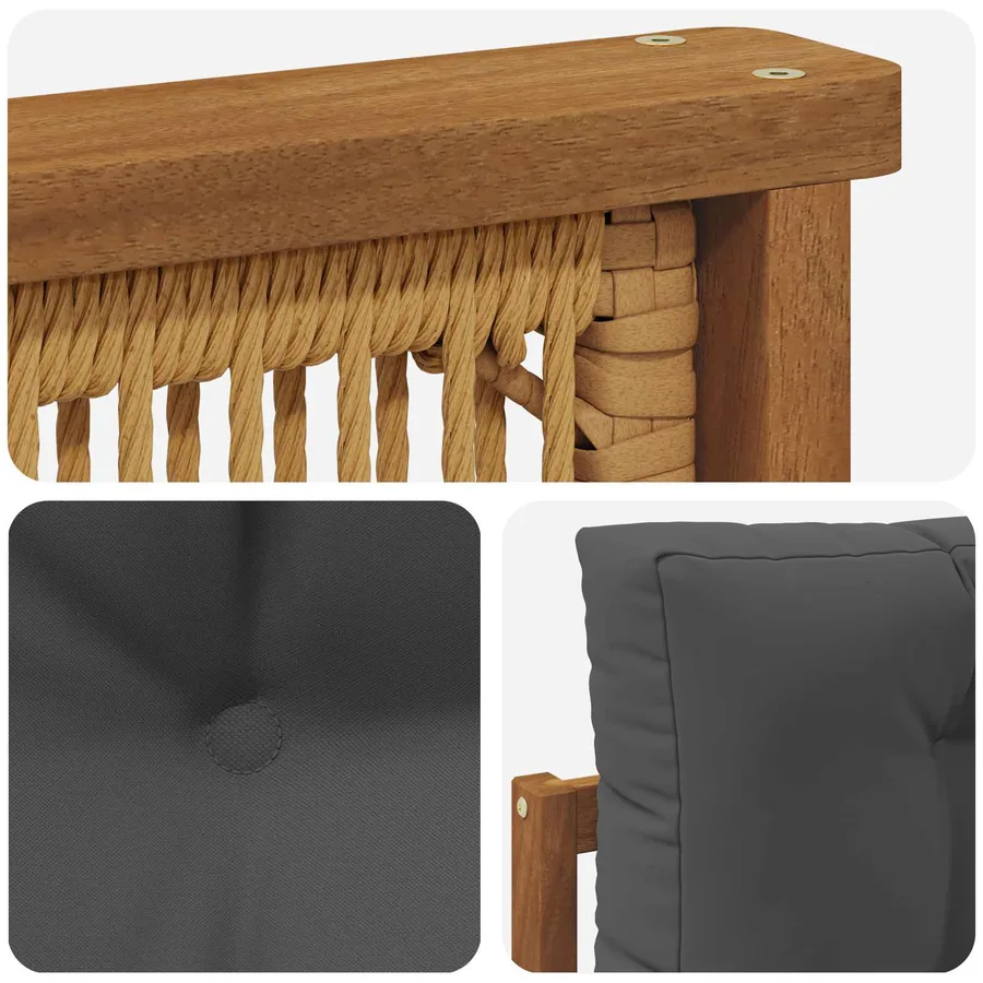 Sofa de milieu extérieur Naturel - 6