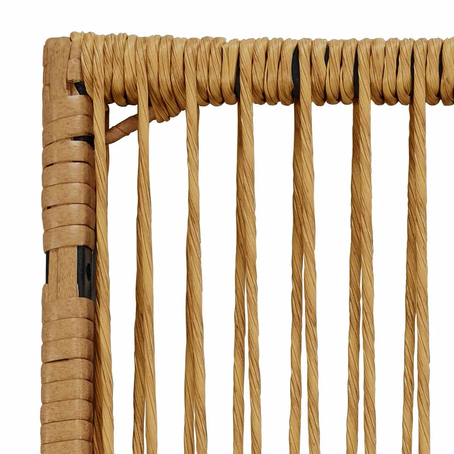 Canapé d’extérieur Bois d'Acacia Massif Naturel et Crème - 9