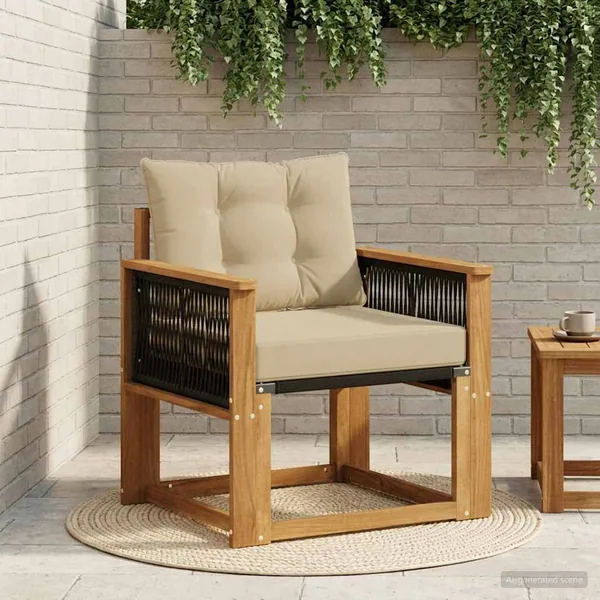 Sofa de milieu extérieur Bois d'Acacia Massif Naturel