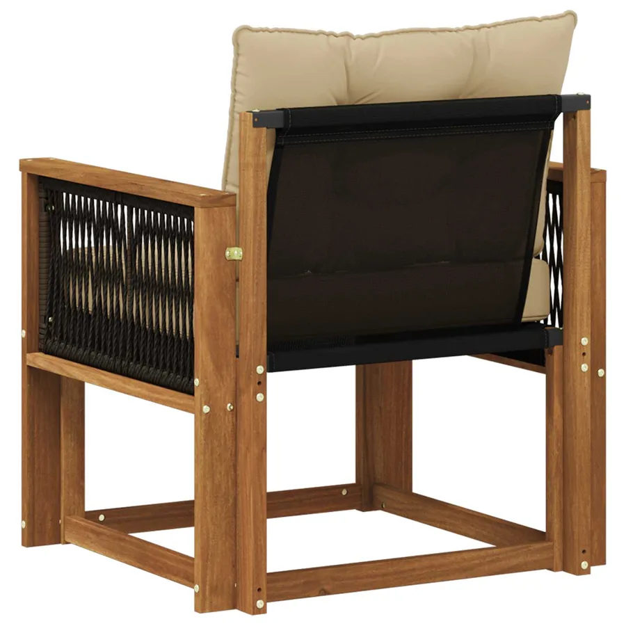 Sofa de milieu extérieur Bois d'Acacia Massif Naturel - 7
