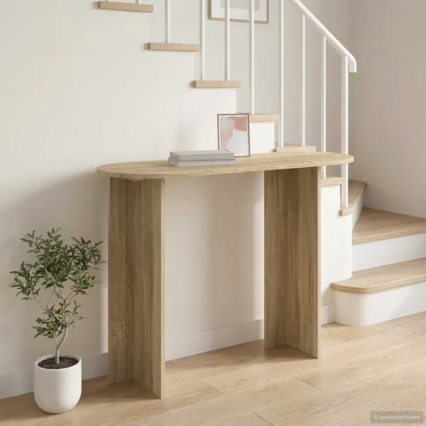 Table console Chêne Sonoma 100 x 39,5 x 75 cm Bois d'ingénierie