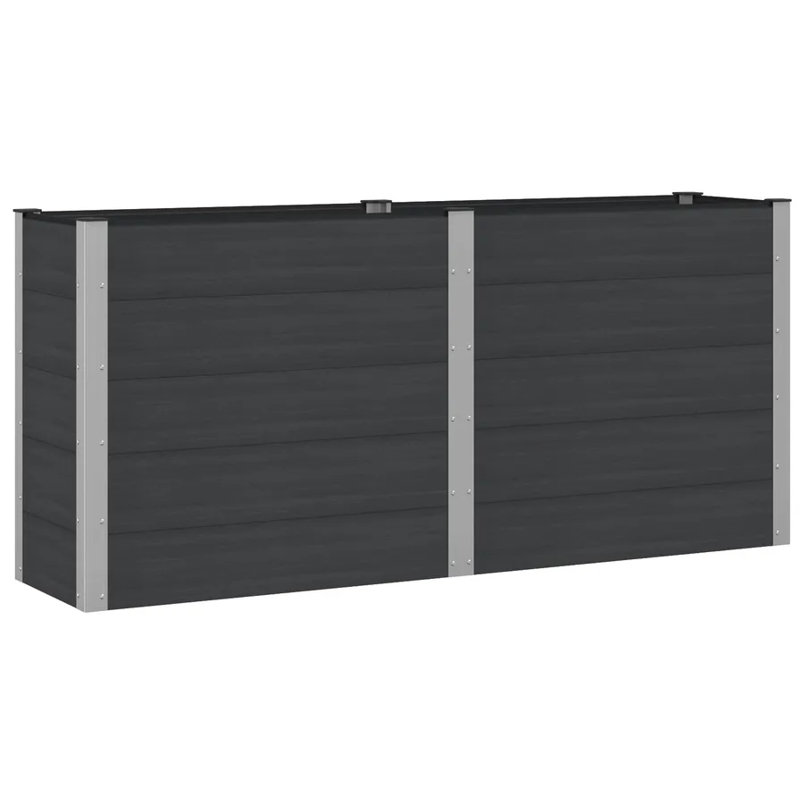 Jardinière surélevée Noir 200 x 50 x 91 cm - 2