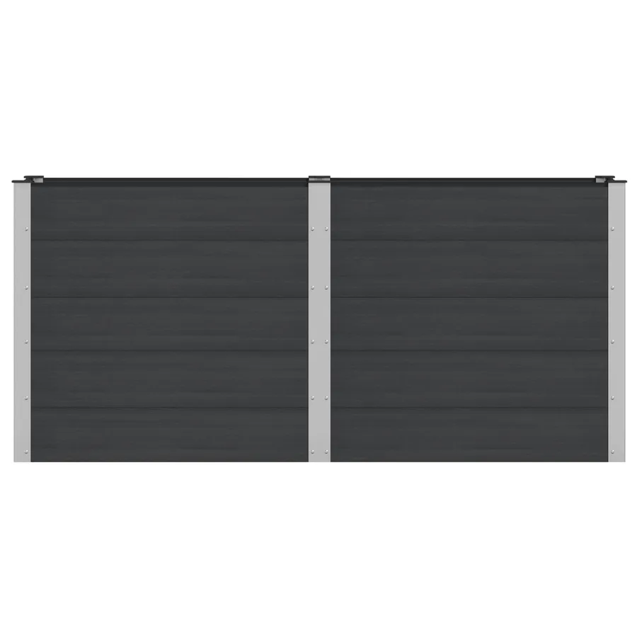Jardinière surélevée Noir 200 x 50 x 91 cm - 3