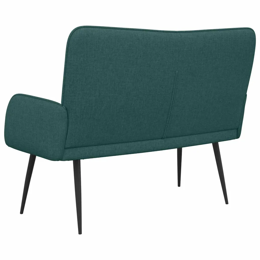 Sofa 2 places Vert foncé 115 x 61 x 87 cm Tissu - 6