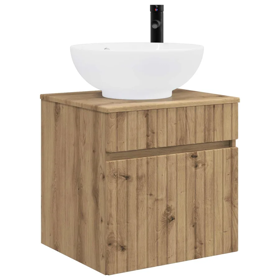 Meuble de lavabo mural Chêne artisanal 49 x 44,5 x 66,5 cm - 2