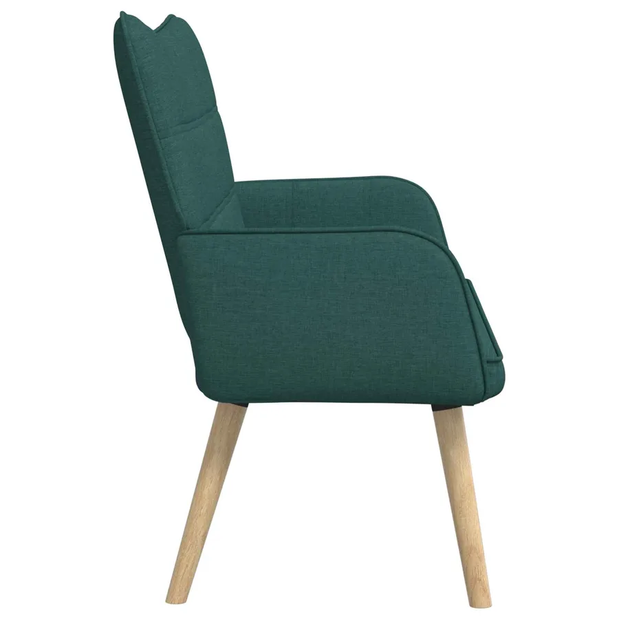 Sofa 2 places Vert foncé 115 x 61 x 87 cm Tissu - 5