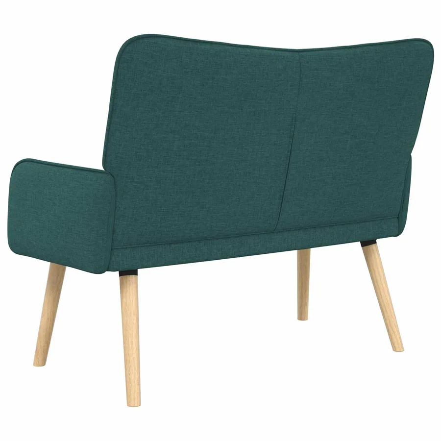 Sofa 2 places Vert foncé 115 x 61 x 87 cm Tissu - 6