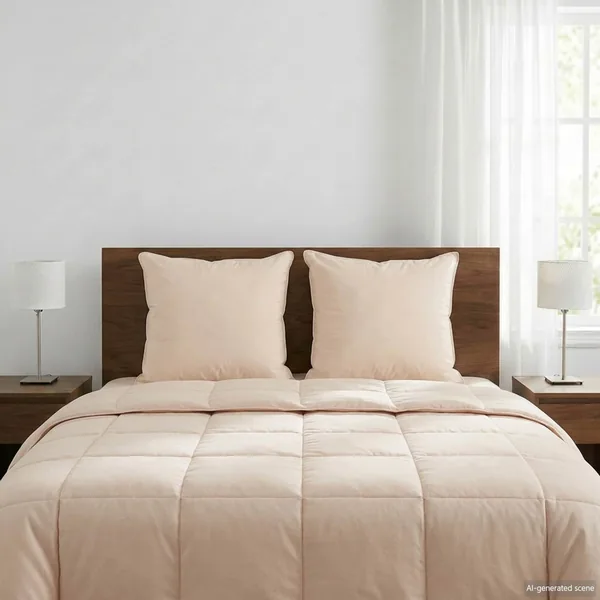 Oreiller 2 pcs Beige 60 x 60 cm Fibre de Kapok