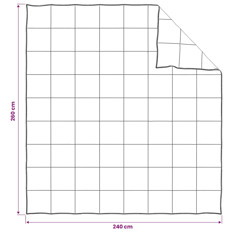 Ensemble de Duvet Blanc 260 x 240 cm Polyester, Bambou - 7