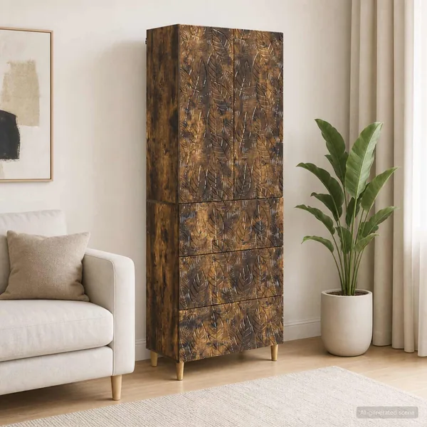 Ensemble de Meubles 2 pcs Chêne fumé 66 x 34,5 x 90 cm