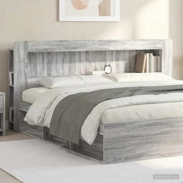Cabinet de Tête de Lit Sonoma gris Bois d’ingénierie