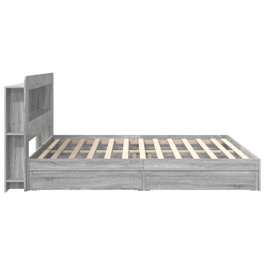 Cadre de lit avec rangement Sonoma gris 180 x 200 cm - 5