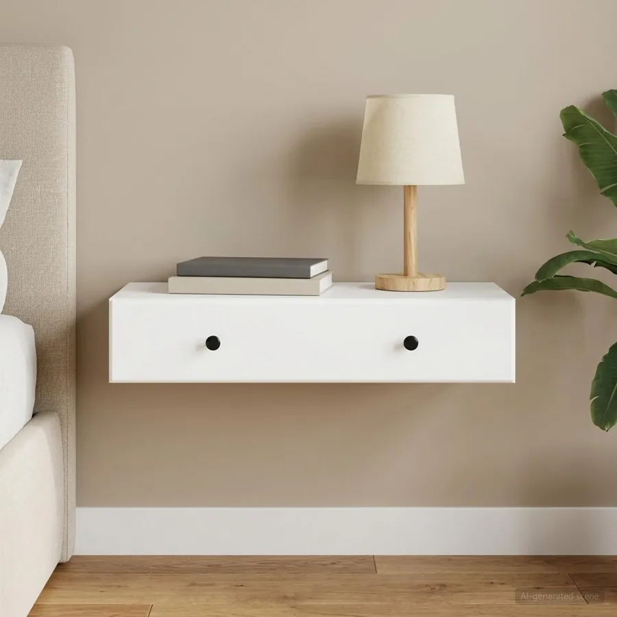 Table d'appoint murale Blanc 87,5 x 34,5 x 17 cm