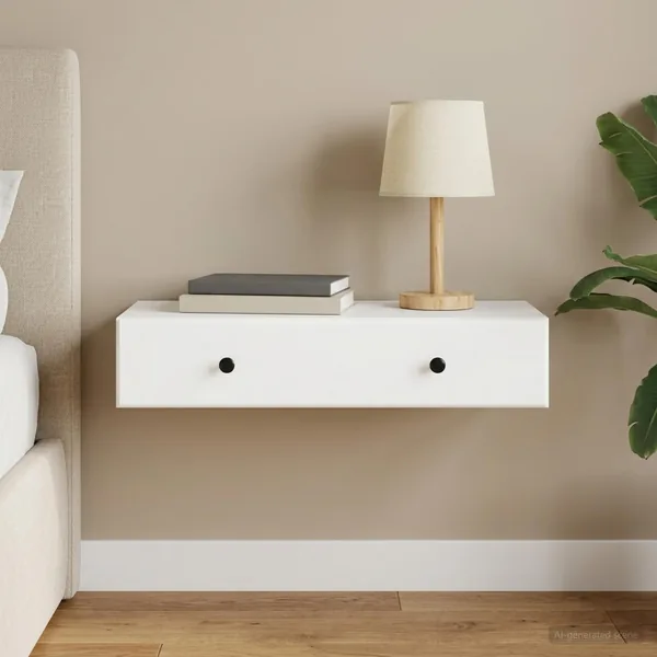 Table d'appoint murale Blanc 87,5 x 34,5 x 17 cm