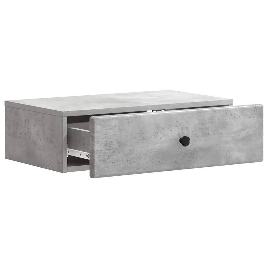 Table d'appoint murale Gris béton 59 x 34,5 x 17 cm - 4
