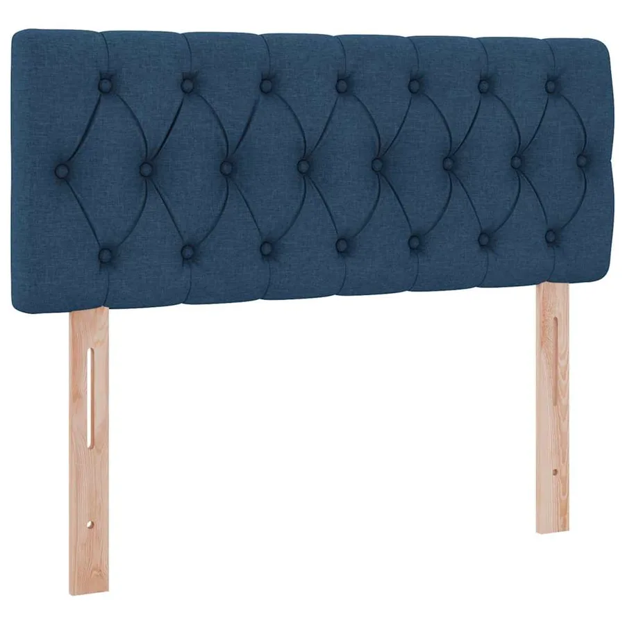 Lit de rangement LED avec matelas Bleu 120 x 190 cm Tissu - 8