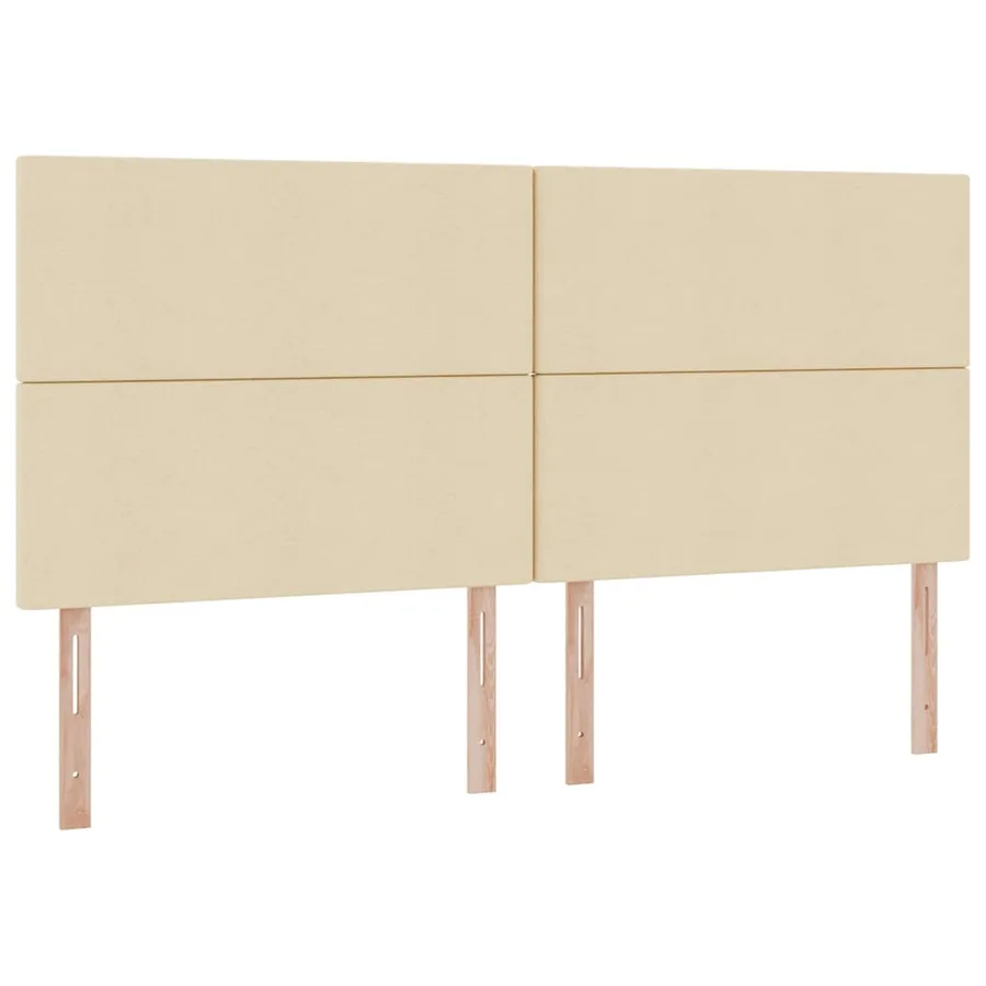Lit de rangement LED avec matelas Crème 200 x 200 cm Tissu - 8