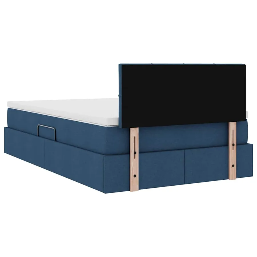 Lit avec rangement et matelas avec matelas Bleu 120 x 190 cm - 11