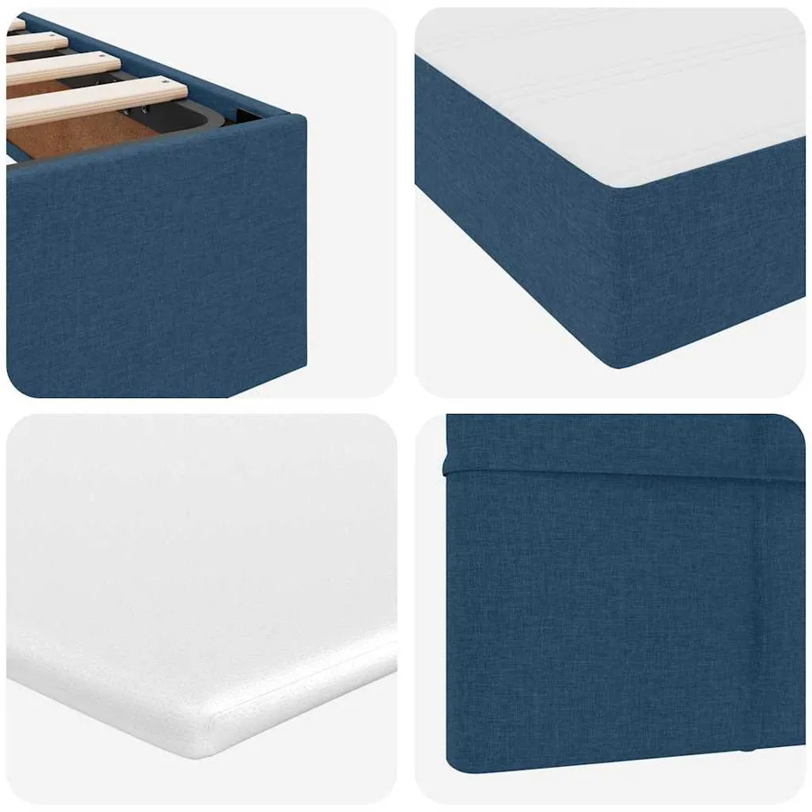 Lit avec rangement et matelas avec matelas Bleu 120 x 190 cm - 12