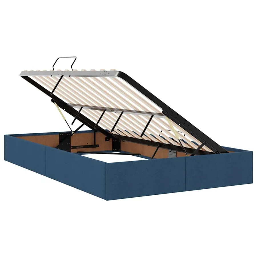 Lit avec rangement et matelas avec matelas Bleu 120 x 190 cm - 6