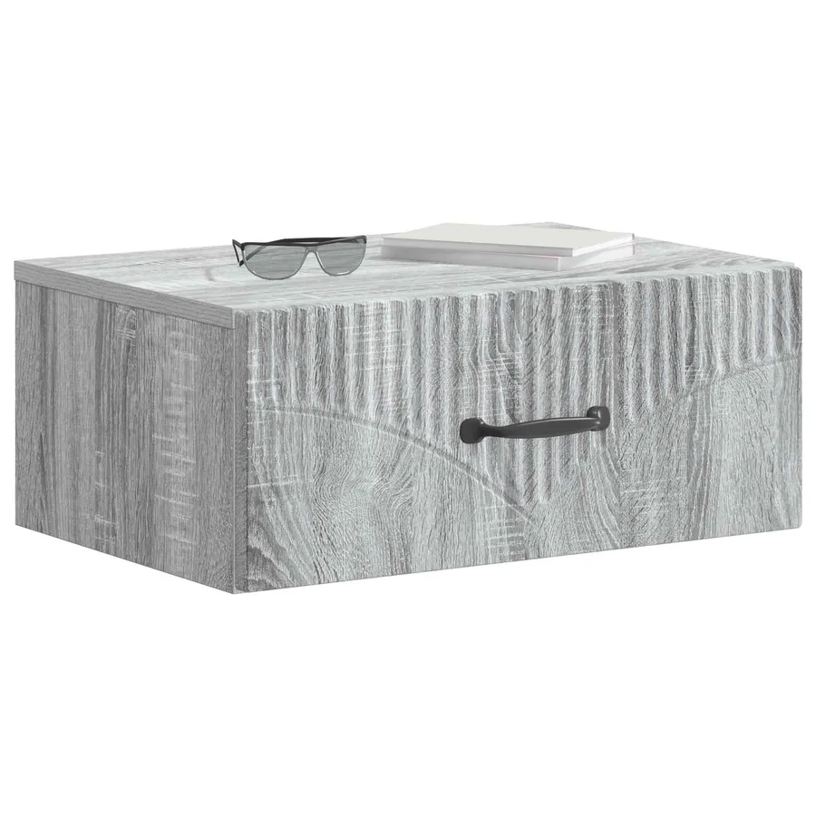 Cabinet de chevet mural Sonoma gris 49 x 34,5 x 20 cm - 3