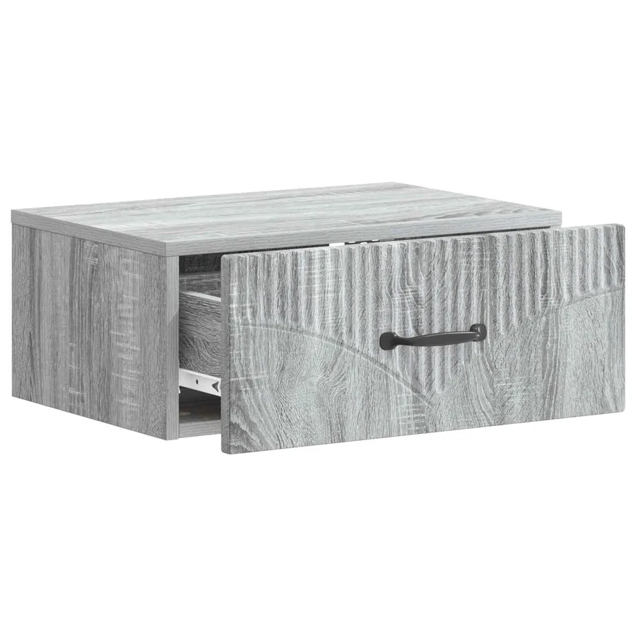 Cabinet de chevet mural Sonoma gris 49 x 34,5 x 20 cm - 4