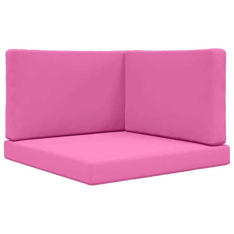 Coussin de canapé d'extérieur 3 pcs Rose Polyester - 2