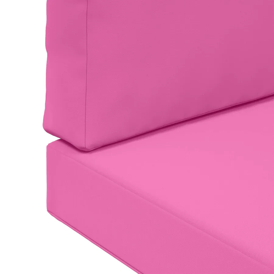 Coussin de canapé d'extérieur 3 pcs Rose Polyester - 9
